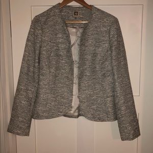 Ann Klein Gray-Multi Tweed Blazer - Size 12